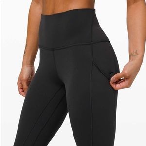 lululemon black align leggings 25” with pockets